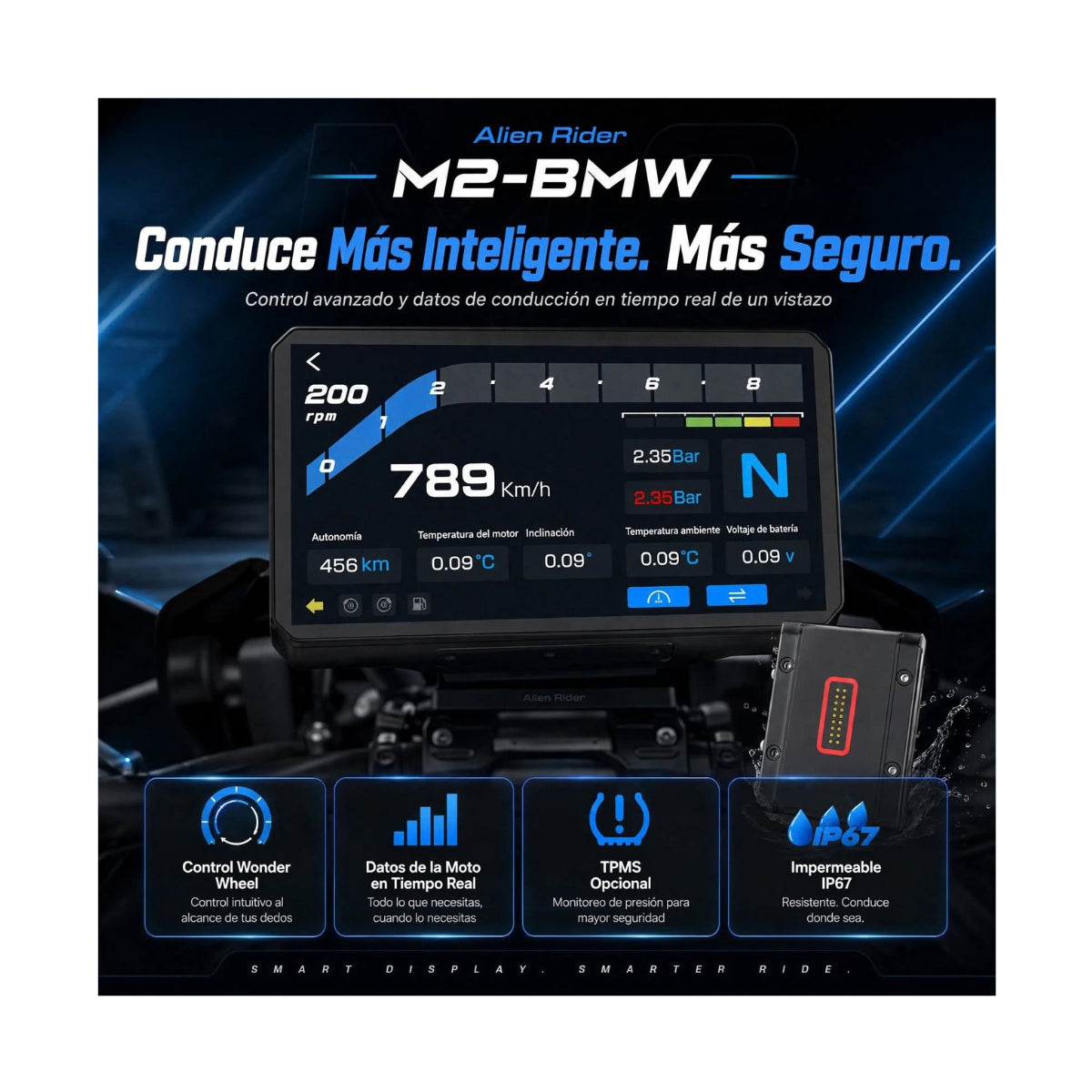 CARPLAY CON SOPORTE ORIGINAL BMW 6.2" ALIEN RIDER
