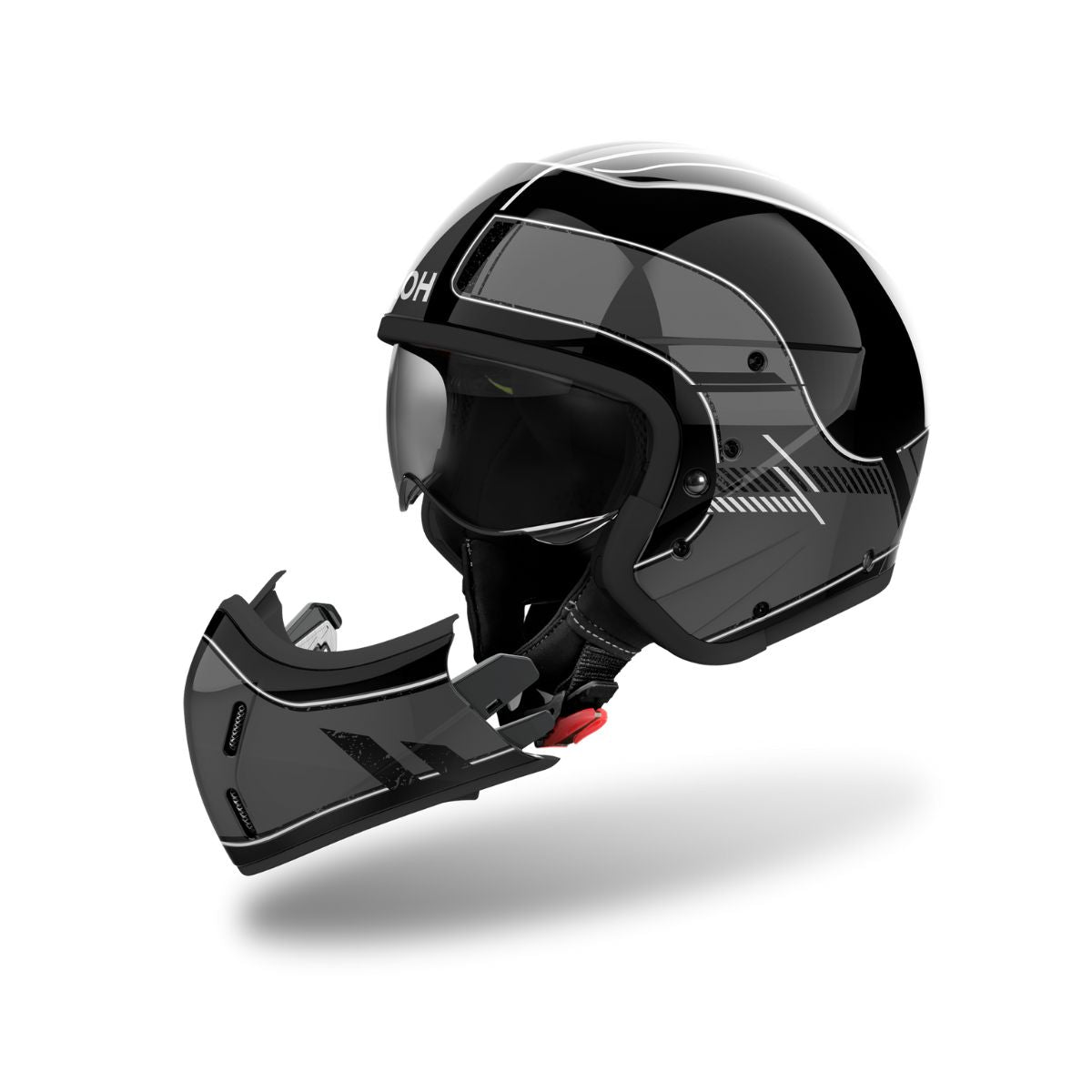 J110 RASTER DARK AIROH NEGRO