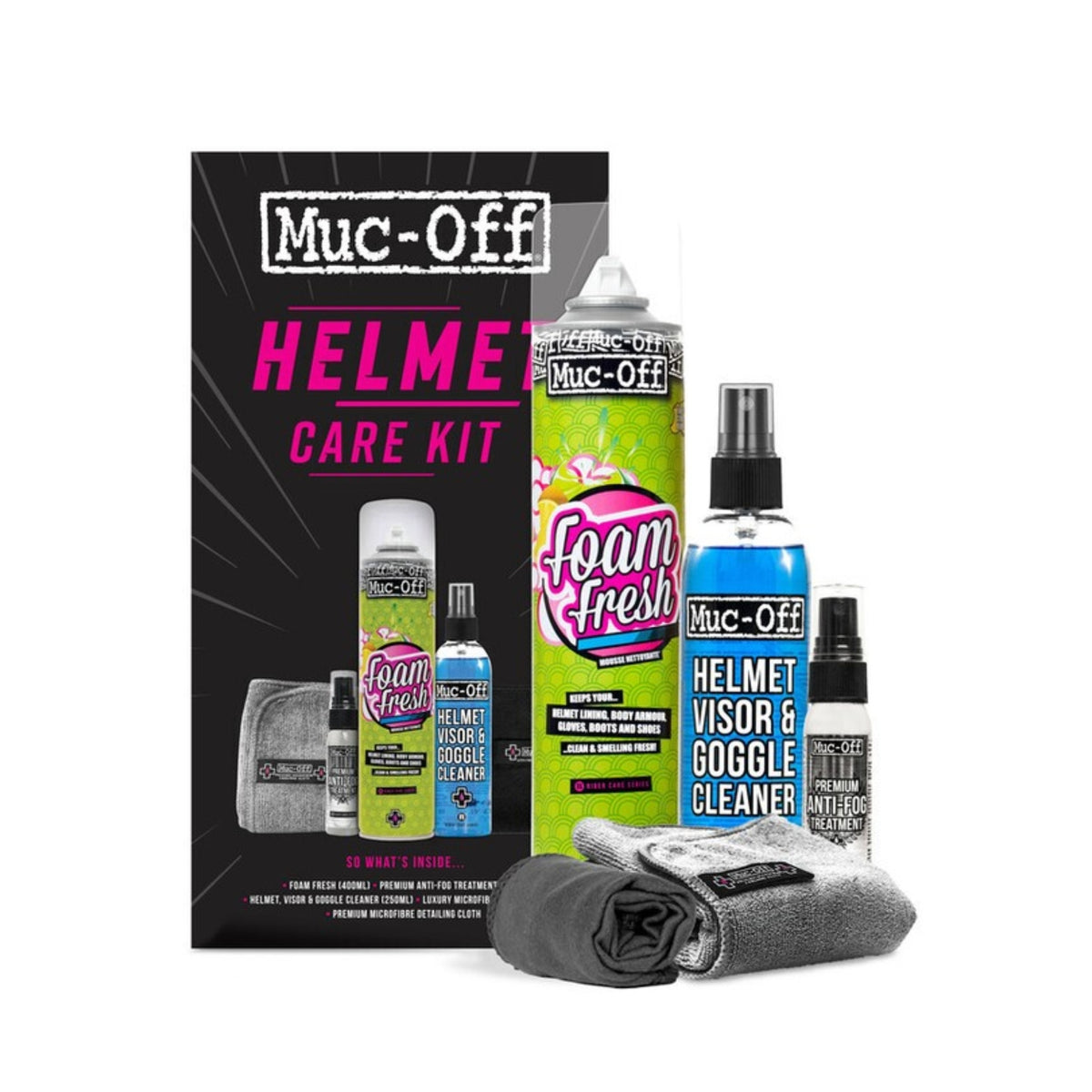 KIT DE LIMPIEZA Y CUIDADO PARA EL CASCO MUC OFF