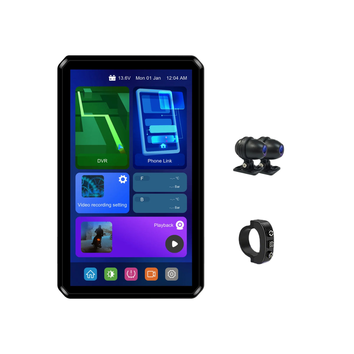 CARPLAY PANTALLA 5" CAMARA/CONTROL ALIEN RIDER