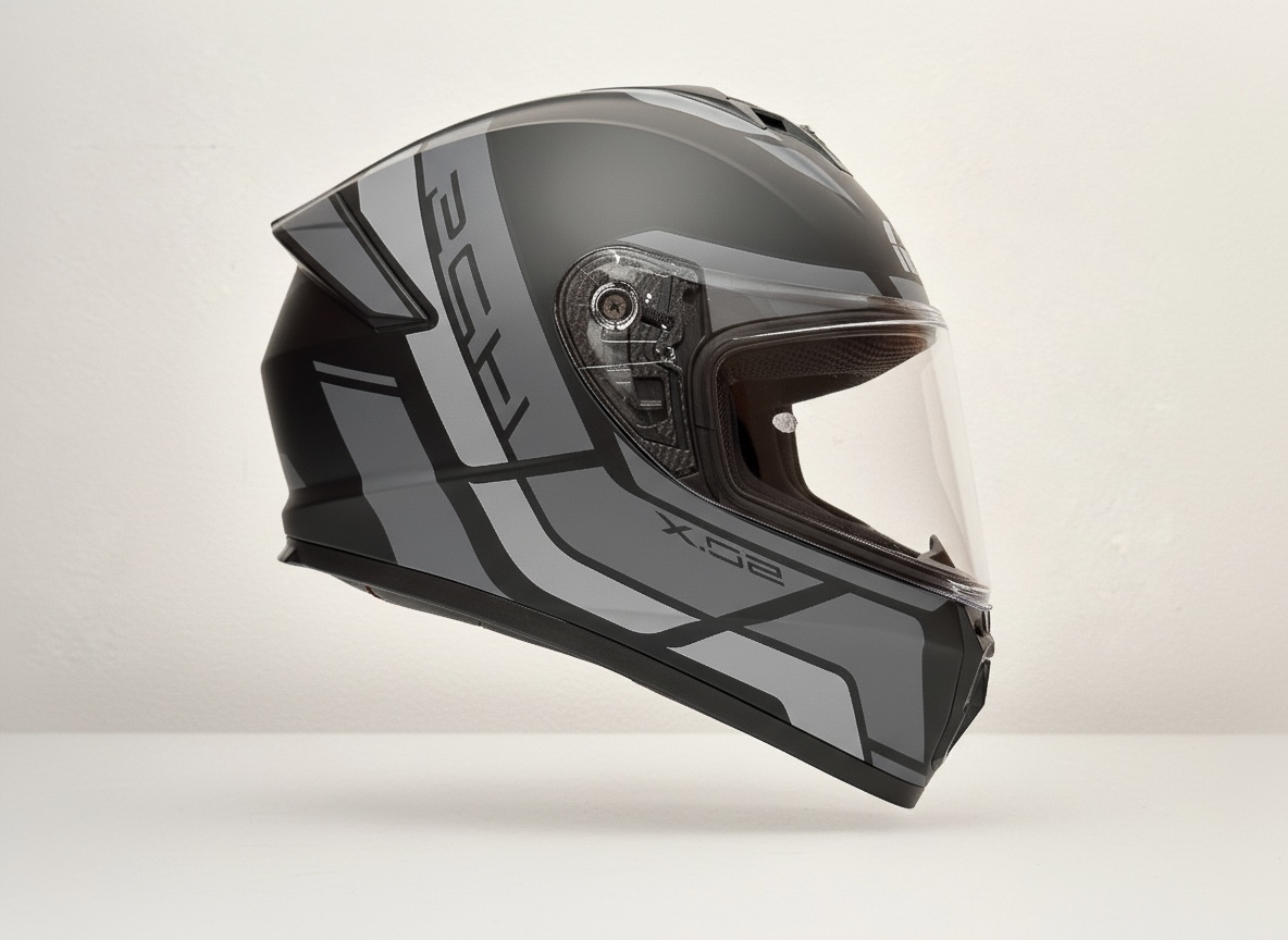 H50X GRAPHIC LINES NEGRO, GRIS OSCURO MATE - Imagen 2